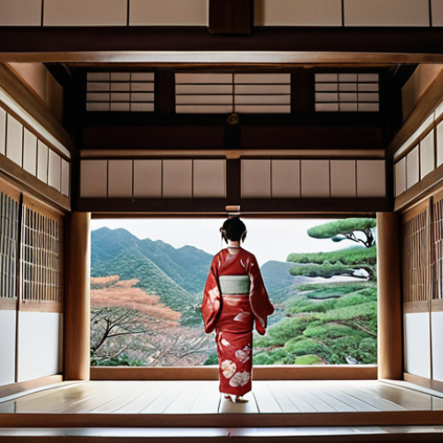 **

A curated photography portfolio, showcasing a consistent world view of "Japanese traditional beauty." The photographs include landscapes with temples, portraits of people in kimonos, and architectural details of historic buildings. The overall style is elegant and refined, emphasizing the timeless beauty of Japanese culture.

**