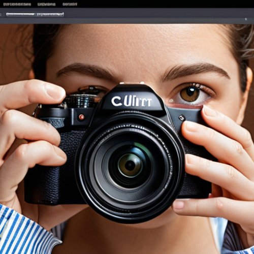 **A photographer confidently showcasing their work online**, highlighting a photography certification badge on their website, radiating professionalism and trustworthiness.