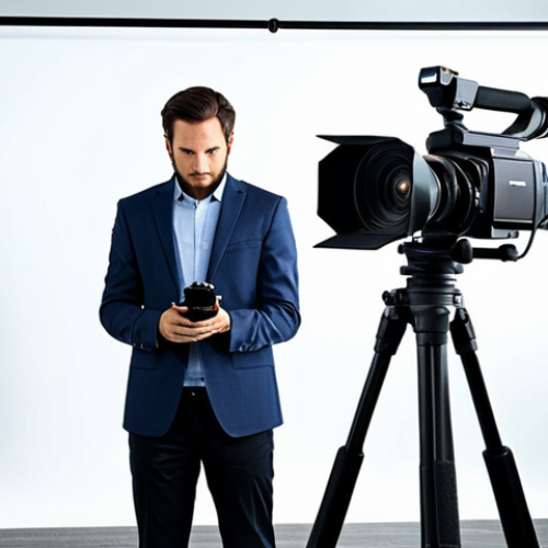 Corporate Photographer**

"A professional photographer, fully clothed in business casual attire, taking photos of a new product in a modern office setting. Appropriate content, safe for work, well-lit studio, perfect anatomy, natural proportions, professional photography, high quality, modest attire."

**