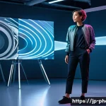 사진 자격증과 관련된 최신 기술 동향 - A young, diverse female photographer with short, vibrant hair, dressed in chic, comfortable tech-wea...