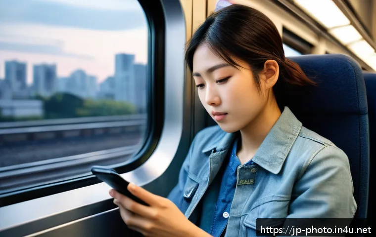 사진 자격증 관련 학습 자료 무료 다운로드 - A modern Japanese student studying for a photography certification exam on a smartphone during a com...